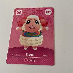 Animal Crossing Amiibo card #427 Dom